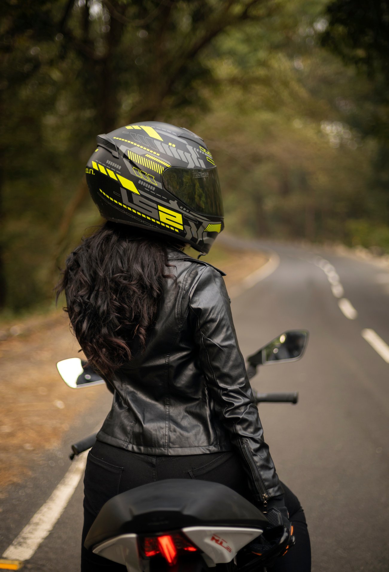 A Woman on a Motorcycle 